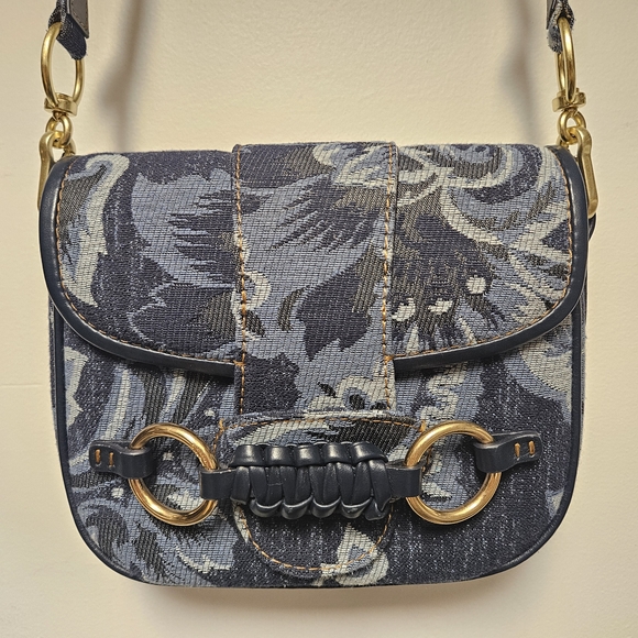 See By Chloe DENIM and Gold Crossbody Bag - Picture 1 of 6